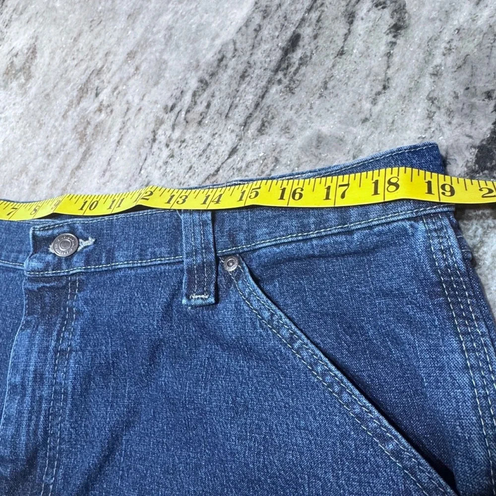 Wrangler Carpenter Jeans Mens 36x34 Denim Y2K Blue Workwear Utility